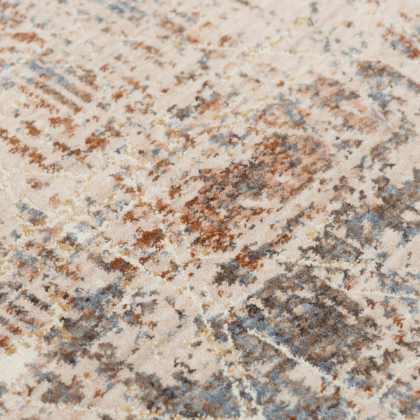 Alora Decor Lake Brown Eco-Friendly Rectangle Rug With Abstract Painterly Design, Durable Plush Recycled Polyester 9' x 12' 12412473304540912