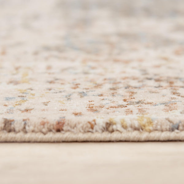 Alora Decor Lake Recycled-Poly Runner 2'6"X8' Modern Abstract Beige-Ivory-Blue Rug — Eco Plush Durable Style 12412473304542608