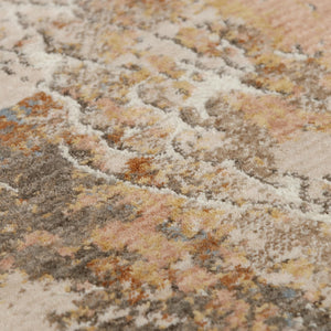 Alora Decor Lake Eco-Friendly Abstract Rug In Warm Brown, Ivory & Rust – Hand-Washed Recycled Polyester Plush Finish 10' x 13' 12412473404540113