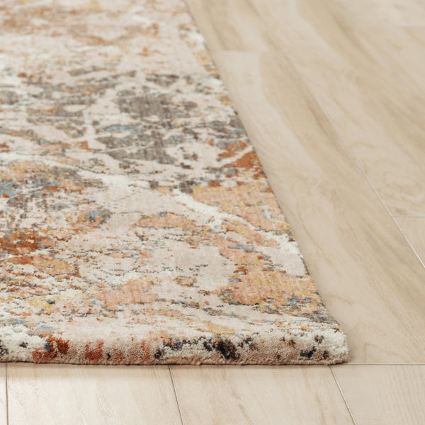 Alora Decor Lake Eco-Friendly Abstract Rug In Warm Brown, Ivory & Rust – Hand-Washed Recycled Polyester Plush Finish 10' x 13' 12412473404540113