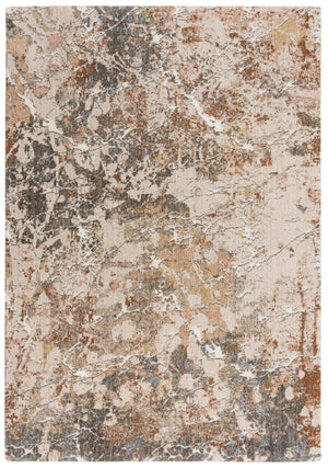 Alora Decor Lake Eco-Friendly Abstract Rug In Warm Brown, Ivory & Rust – Hand-Washed Recycled Polyester Plush Finish 10' x 13' 12412473404540113
