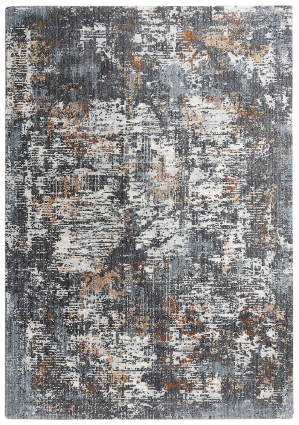 Alora Decor Lake Bold Abstract Area Rug In Blue And Rust Tones, Recycled Polyester, Hand‑Washed Softness And Durable Hybrid Construction For Modern To Traditional Spaces 10' x 13' 12412473500090113