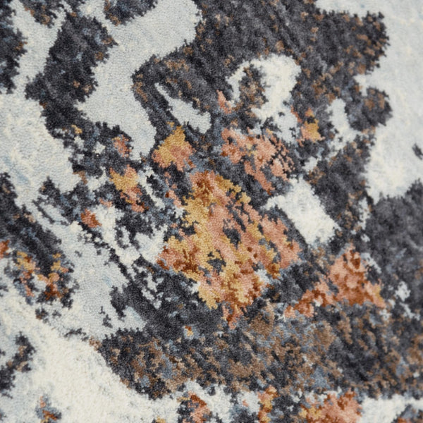 Alora Decor Lake Modern Abstract Rug In Navy Beige Ivory — Eco-Friendly Recycled Polyester, Low-Profile Soft Finish 5'2" x 7'9" 12412473633545279