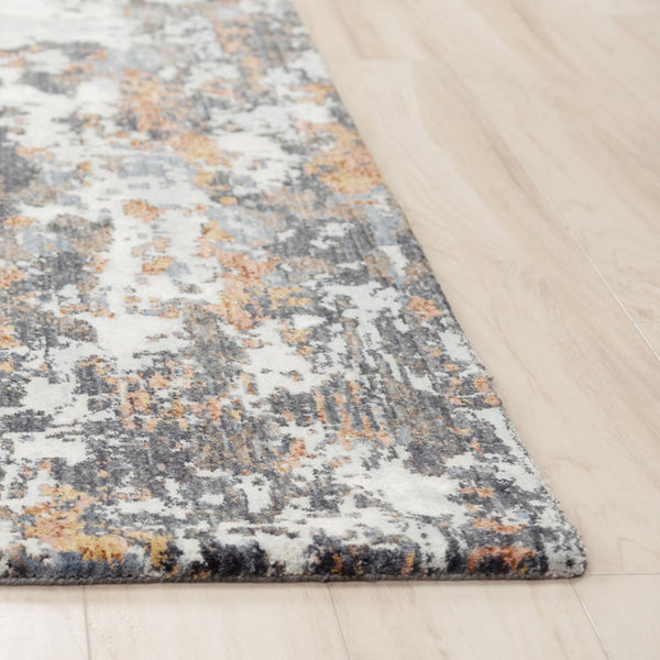 Alora Decor Lake Modern Abstract Rug In Navy Beige Ivory — Eco-Friendly Recycled Polyester, Low-Profile Soft Finish 5'2" x 7'9" 12412473633545279