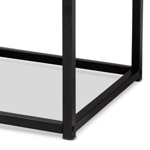 Baxton Studio Baxton Studio Bardot Industrial Walnut Accent Bench with Black Metal Frame for Modern Spaces LCF20256B-Wood/Metal-Bench