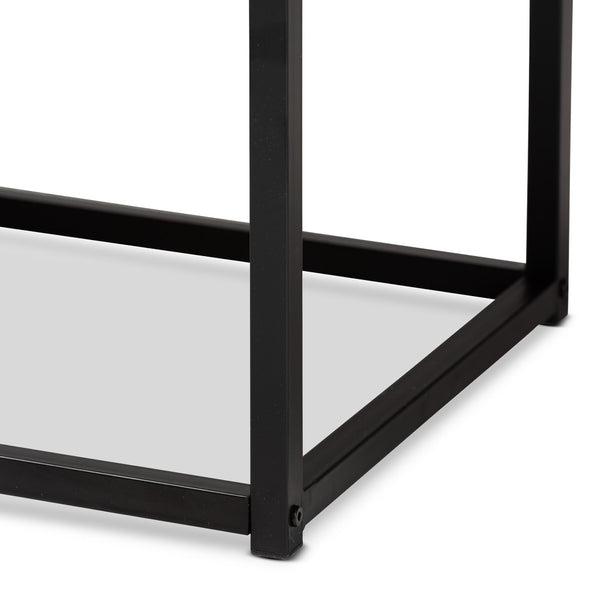 Baxton Studio Baxton Studio Bardot Industrial Walnut Accent Bench with Black Metal Frame for Modern Spaces LCF20256B-Wood/Metal-Bench