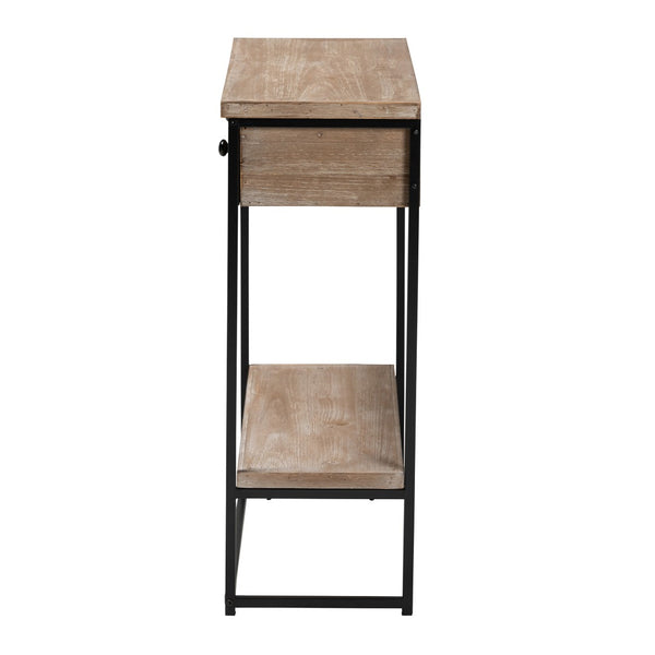 Baxton Studio Baxton Studio Silas Modern Industrial Console Table with 2 Drawers for Stylish Storage & Display LCF20260-Wood/Metal-Console Table