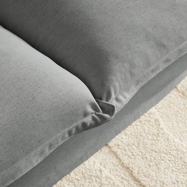 English Elm 87.4'' Modern Comfy Upholstered Sofa Cloud Couch with Deep Seats, Removable Covers, Plush Pillows, Grey W2357P254994