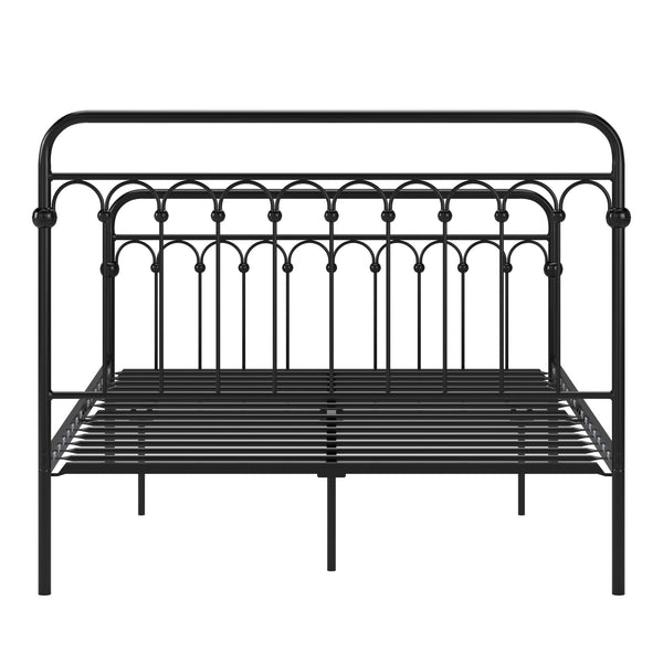 Gabrielle Arched Iron Platform Bed Elegant Metal Frame for Modern Bedroom Style