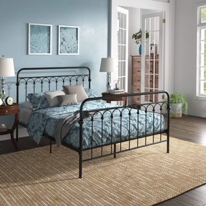 Gabrielle Arched Iron Platform Bed Elegant Metal Frame for Modern Bedroom Style