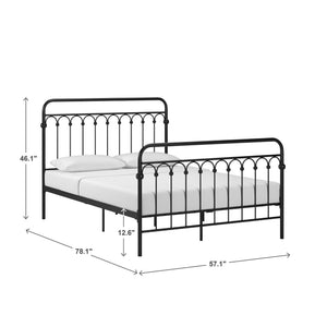 Gabrielle Arched Iron Platform Bed Elegant Metal Frame for Modern Bedroom Style