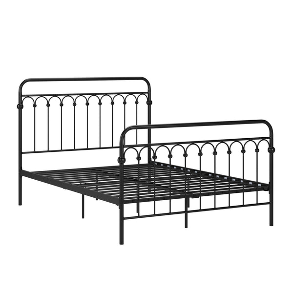 Gabrielle Arched Iron Platform Bed Elegant Metal Frame for Modern Bedroom Style