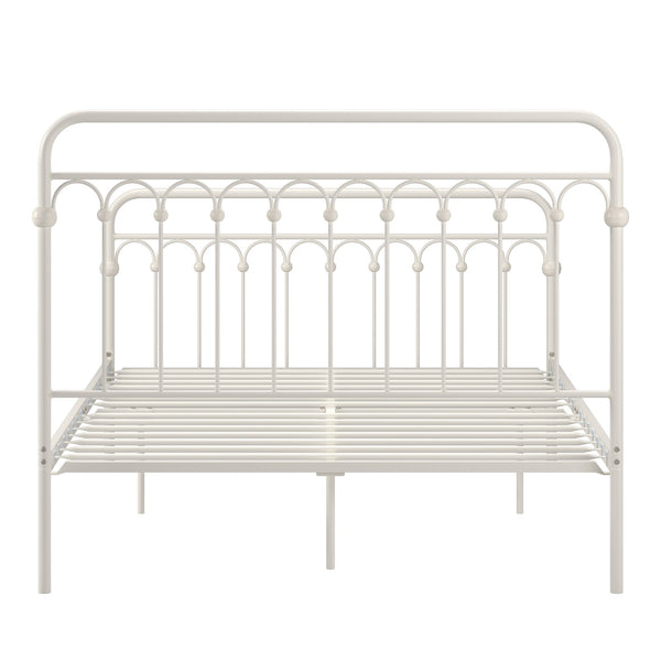 Gabrielle Arched Iron Platform Bed Elegant Metal Frame for Modern Bedroom Style