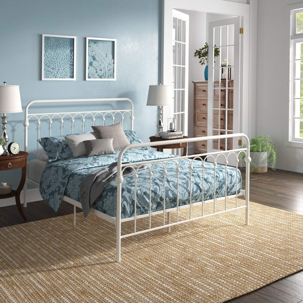 Gabrielle Arched Iron Platform Bed Elegant Metal Frame for Modern Bedroom Style