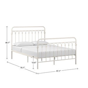 Gabrielle Arched Iron Platform Bed Elegant Metal Frame for Modern Bedroom Style