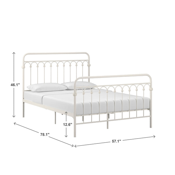 Gabrielle Arched Iron Platform Bed Elegant Metal Frame for Modern Bedroom Style