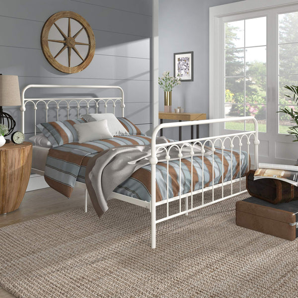 Gabrielle Arched Iron Platform Bed Elegant Metal Frame for Modern Bedroom Style