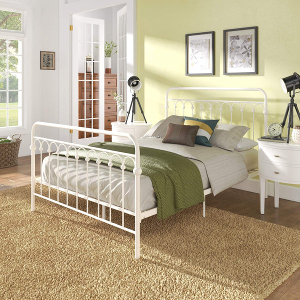 Gabrielle Arched Iron Platform Bed Elegant Metal Frame for Modern Bedroom Style