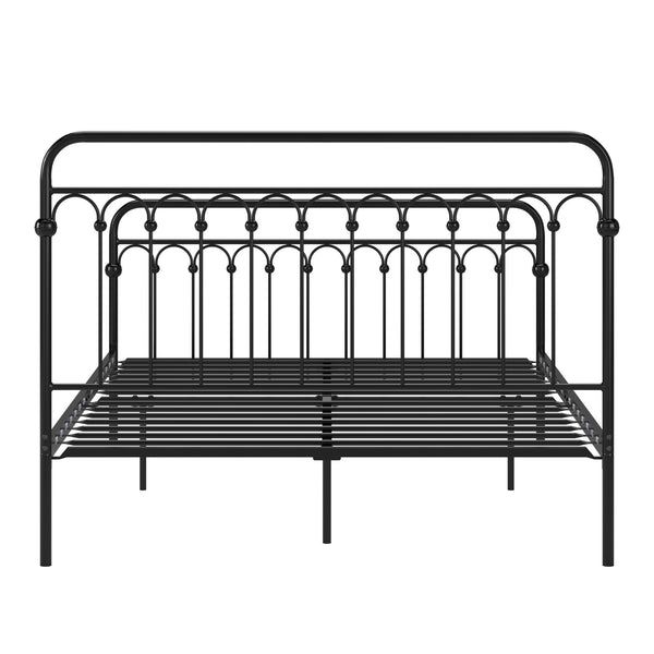 Gabrielle Arched Iron Platform Bed Elegant Metal Frame for Modern Bedroom Style