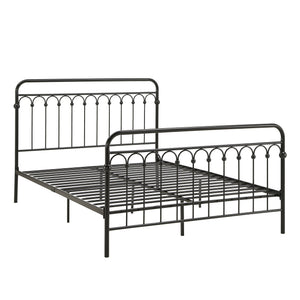 Gabrielle Arched Iron Platform Bed Elegant Metal Frame for Modern Bedroom Style