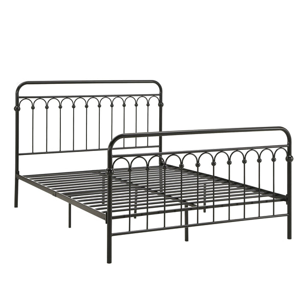 Gabrielle Arched Iron Platform Bed Elegant Metal Frame for Modern Bedroom Style