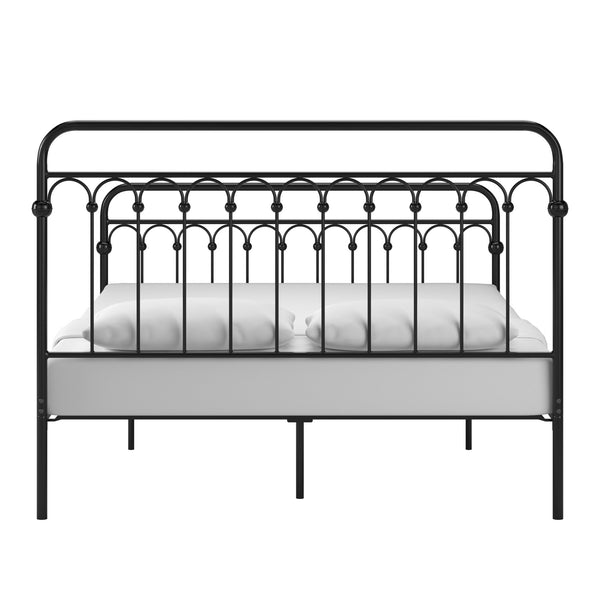 Gabrielle Arched Iron Platform Bed Elegant Metal Frame for Modern Bedroom Style