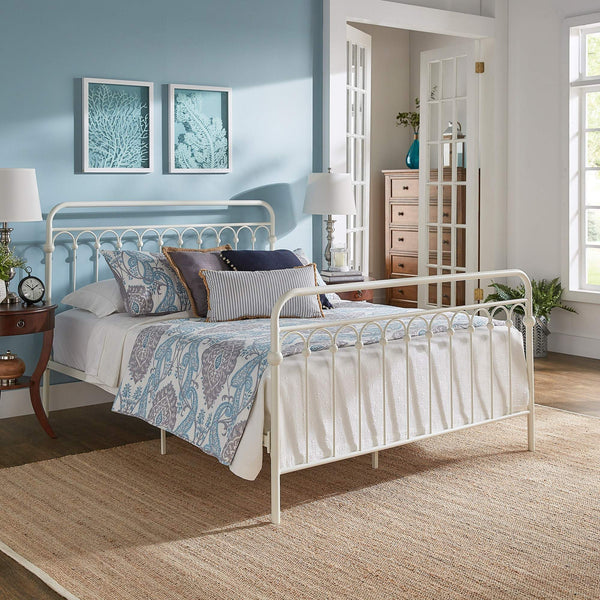 Gabrielle Arched Iron Platform Bed Elegant Metal Frame for Modern Bedroom Style