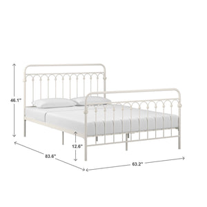 Gabrielle Arched Iron Platform Bed Elegant Metal Frame for Modern Bedroom Style