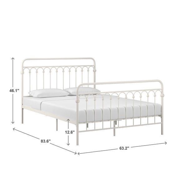 Gabrielle Arched Iron Platform Bed Elegant Metal Frame for Modern Bedroom Style