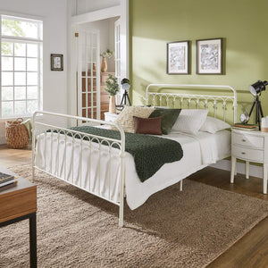 Gabrielle Arched Iron Platform Bed Elegant Metal Frame for Modern Bedroom Style