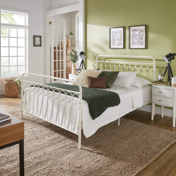 Gabrielle Arched Iron Platform Bed Elegant Metal Frame for Modern Bedroom Style