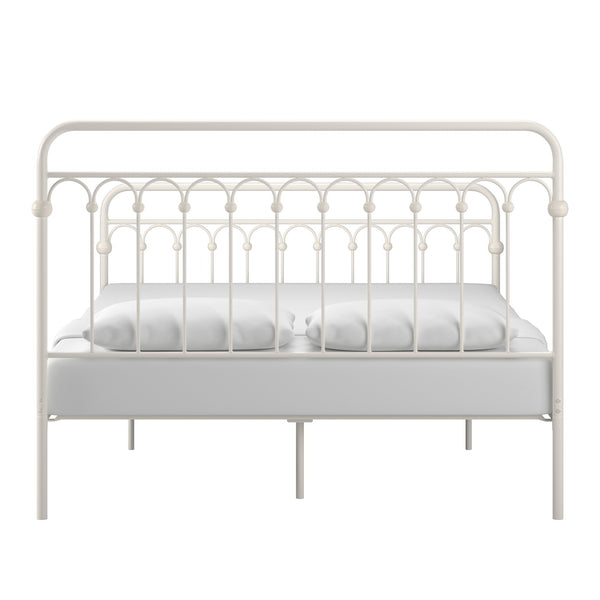 Gabrielle Arched Iron Platform Bed Elegant Metal Frame for Modern Bedroom Style