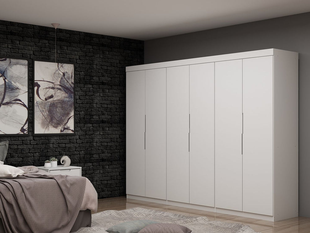 Manhattan Comfort Mulberry Contemporary - Modern Wardrobe/ Armoire/ Closet White 124GMC1
