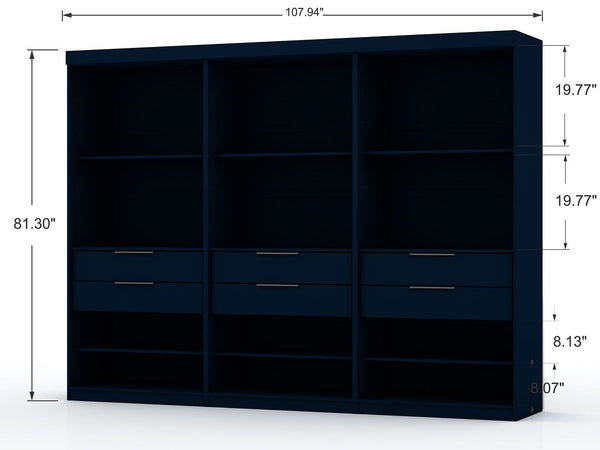 Manhattan Comfort Mulberry Contemporary - Modern Wardrobe/ Armoire/ Closet Tatiana Midnight Blue 124GMC4