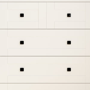 English Elm Chest Of Drawers - Elegant 5-Drawer Storage Solution In Ancient White For Rustic & Modern Spaces W2139P241084