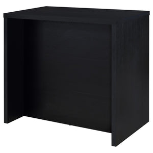 English Elm Irving Matte Black Freestanding Bar Cabinet with Wine Grid and Stemware Storage B062P451808