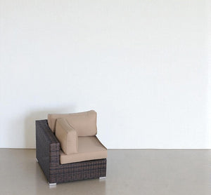 English Elm 33" Corner Wedge Fully Assembled Outdoor Sectional Piece with HDPE Wicker, Rust-Free Frame, Cushions B120P352209