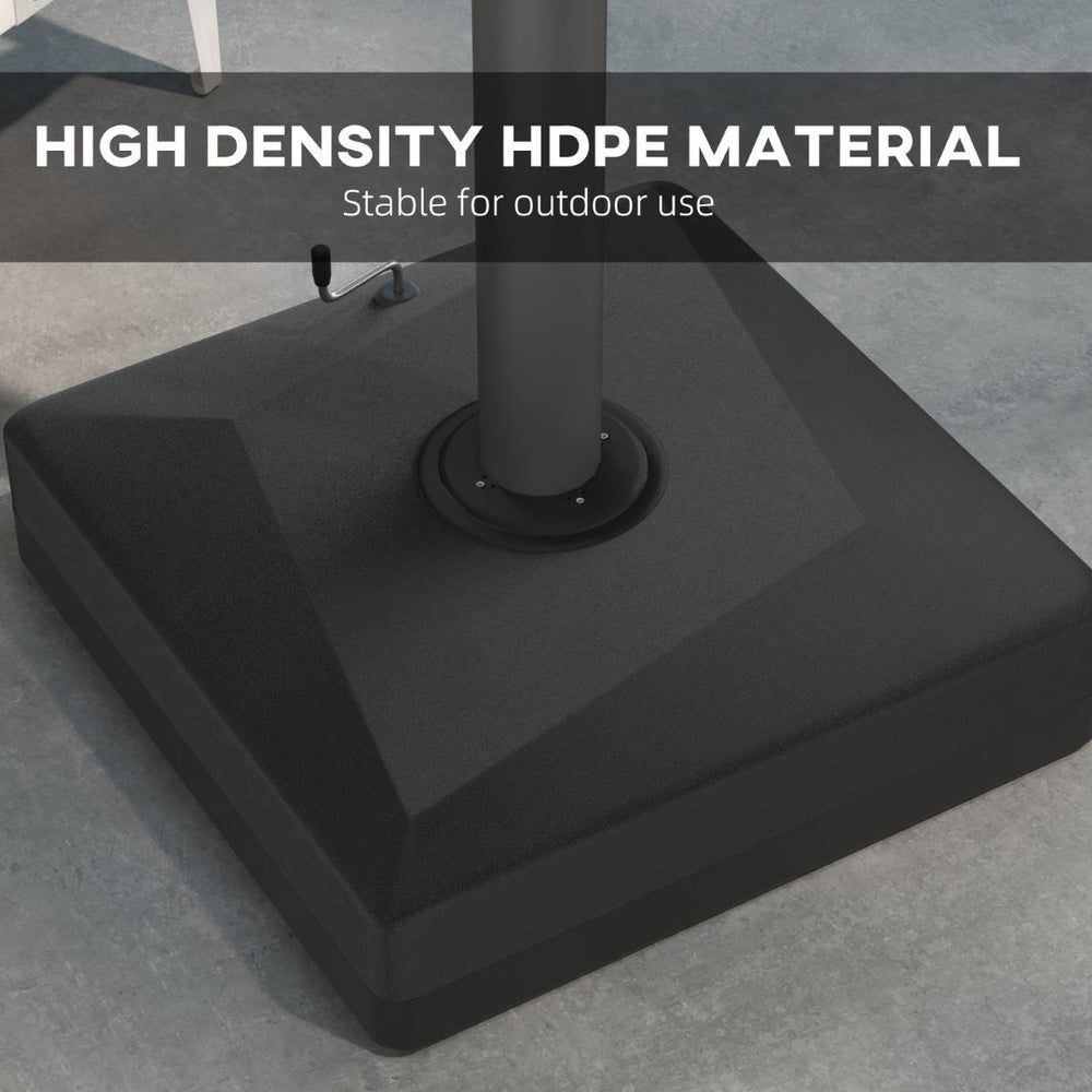 English Elm Outsunny Heavy-Duty Fillable Umbrella Base For 84D-110V02, Adjustable, Mobile Stand With Cross Base W2225P174154-GIGA