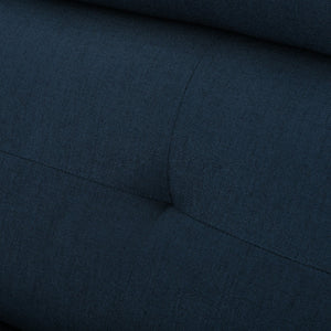 English Elm Christopher Knight Home® - Reclining Loveseat with Push-Back Recline, Plush Tufted Fabric Sofa, Compact Wall-Hugger Design Navy Blue 61372.00