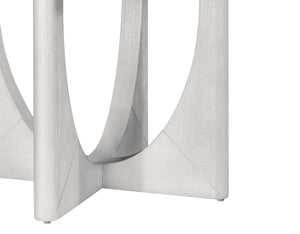 Basset Mirror Gavin Dining Table - Elegant 54" Round Marble Top With Driftwood Base, Modern Contemporary Design White Wood,Marble 1250-dr-700