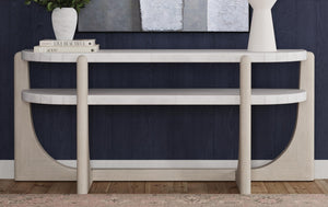 Basset Mirror Gavin Console Table - Modern White Marble & Driftwood Elegance With Unique Clip-corner Design White Rubberwood,Marble 1250-lr-400