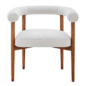 New Pacific Direct Keanu Stylish Boucle Dining Side Chair With Solid Rubber Wood Legs For A Modern Mid-century Look Boucle Beige 100% Polyester 1250038-563n-npd