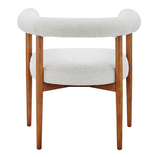 New Pacific Direct Keanu Stylish Boucle Dining Side Chair With Solid Rubber Wood Legs For A Modern Mid-century Look Boucle Beige 100% Polyester 1250038-563n-npd