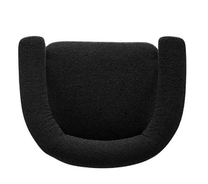 New Pacific Direct Keanu Stylish Boucle Dining Side Chair With Solid Rubber Wood Legs For A Modern Mid-century Look Boucle Black 100% Polyester 1250038-576n-npd