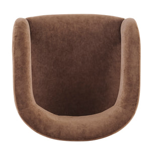 New Pacific Direct Lauryn Velvet Dining Side Chair Dainty Brown 23.5 x 23.5 x 29.5