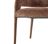 New Pacific Direct Lauryn Velvet Dining Side Chair Dainty Brown 23.5 x 23.5 x 29.5