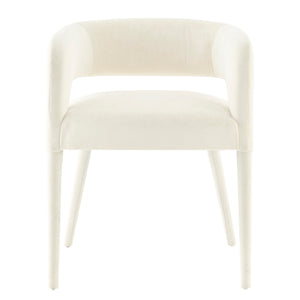 New Pacific Direct Lauryn Velvet Dining Side Chair Dainty Cream 23.5 x 23.5 x 29.5