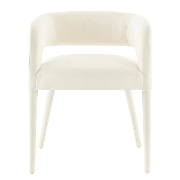 New Pacific Direct Lauryn Velvet Dining Side Chair Dainty Cream 23.5 x 23.5 x 29.5