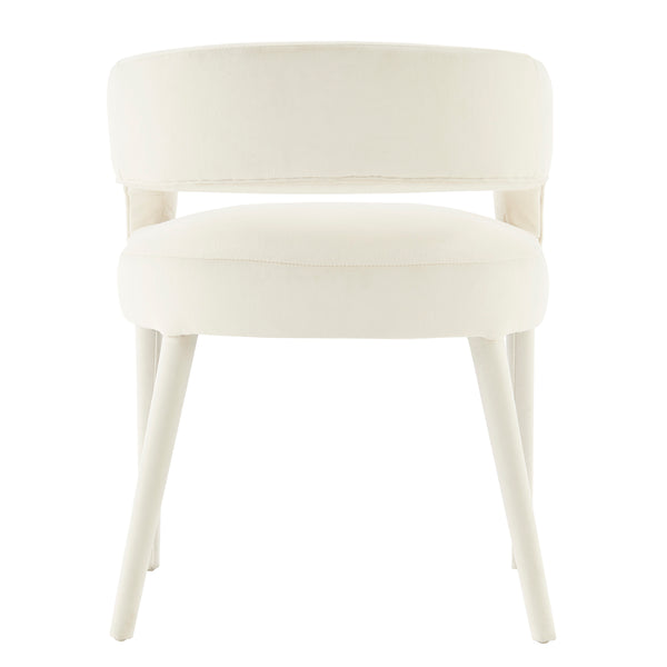 New Pacific Direct Lauryn Velvet Dining Side Chair Dainty Cream 23.5 x 23.5 x 29.5