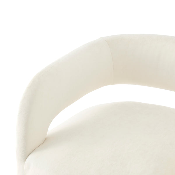 New Pacific Direct Lauryn Velvet Dining Side Chair Dainty Cream 23.5 x 23.5 x 29.5